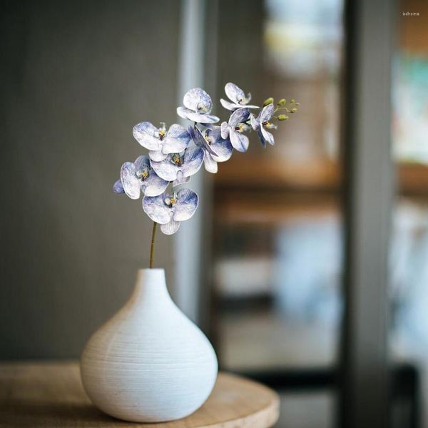 Dekorative Blumen, 1 Stück, DIY, charmante künstliche Schmetterlingsorchidee, Silikon-Tischdekoration, Simulationsblume, gefälschte Hochzeitsdekoration