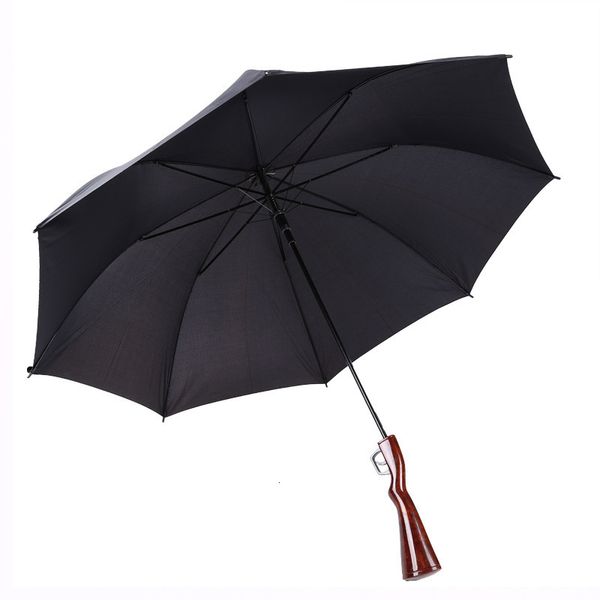 Guarda-chuva Requintado Cabo Longo Guarda-chuva Reto Criativo Super Grande Realista Rifle Guarda-chuva Personalizado Chuva de Sol Uso Duplo 230719