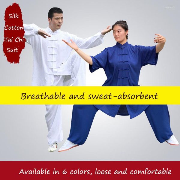 Abbigliamento etnico Tai Chi Cotone solido 6 colori Wushu di alta qualità Bambini Arti marziali per adulti Wing Chun Suit