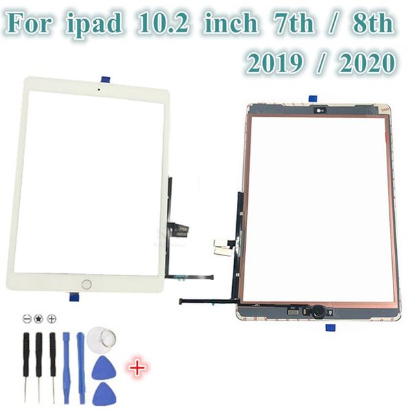 1pcs Dokunmatik Ekran Dijital Etmek Dış Cam Panel EN ELEKLİ BUTLUK IPAD 7 8 THE 10 2 İNCİ SİYAH 303Z