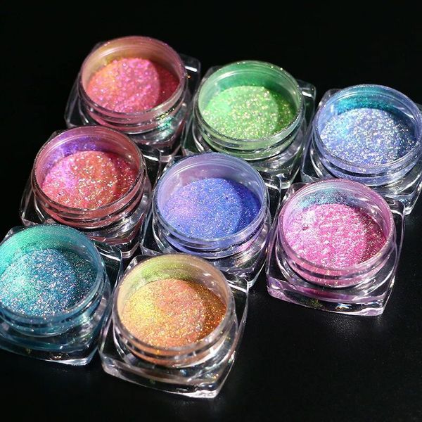 Блеск для тела 8 Колоры устанавливают 1geach aurora regridescent multichroge pigments pigments 230719