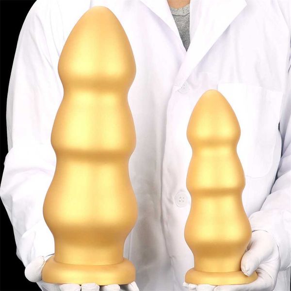 Punho de plugue gigante de ouro 11 cm e produto sexual extra grande super grosso masculino feminino solto 85% de desconto na loja de atacado