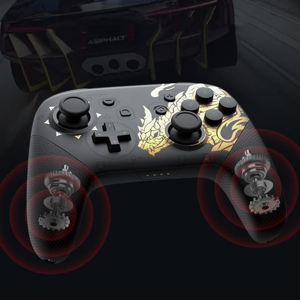 Контроллер -контроллеры высшего качества Limited Edition Monster Hunter Bluetooth Wireless Switch Pro Controller Gamepad Joypad Remote для Nintend 214G