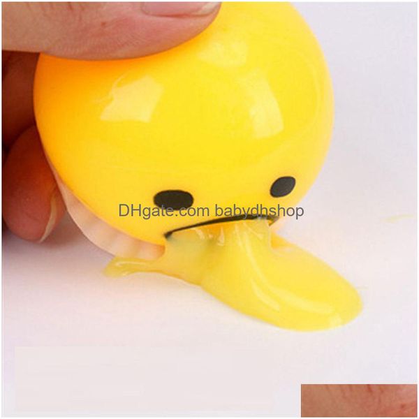 Novelty Games Squishy Puking Egg Yolk Ball With Yellow Goop Relieve- Toy Funny Squeeze Tricky Anti Disgusting Eggs 1228 Drop Delivery Dhs57