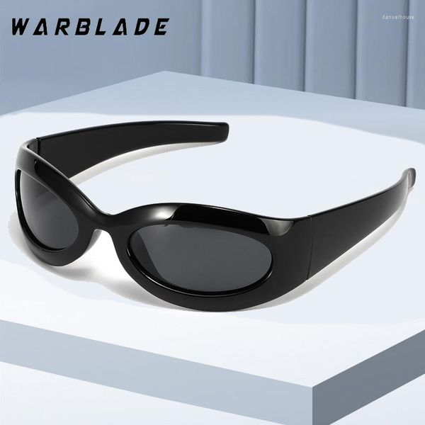 Óculos de sol WarBLade Esportes Vintage Moda Feminina Y2K Óculos de Sol Olho de Gato Envolto em Volta do Motorista Ciclismo Punk Goggle Óculos de Sol Masculino