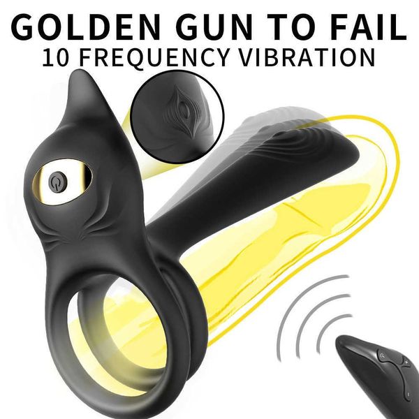 NXY Giocattoli per adulti Night Sakura Vibration Double Ring Penis Male Lock Anello dello sperma Anello covibratore Coppia Masturbazione e strumenti sessuali