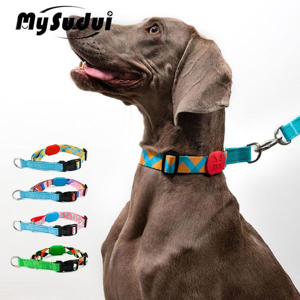 Coleiras para cães Coleira corrediça para cães martingale coleira de treinamento para cães pequenos e grandes anti-puxar nylon ajustável 230719