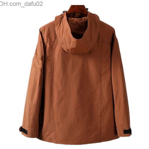 Giacche da uomo Nuove giacche da tasca con mezza zip con cappuccio Moda giovanile europea e americana Giacca casual di grandi dimensioni Cappotto da uomo in tessuto splash Z230721