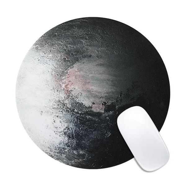 Astro Series Round Pluto pattern Mouse Pads Office Home Desk Accessories Non-Slip Easy Cleaning Mouses Pads Wrist Pads for Women a253f