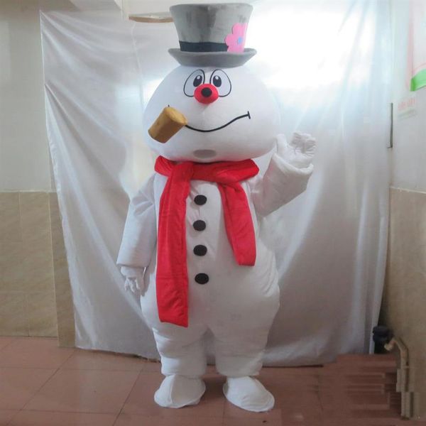 2018 Alta qualità il costume della mascotte del pupazzo di neve adulto gelido il costume del pupazzo di neve293r