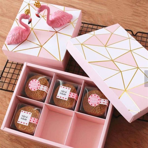 OEM DIY Hele Gift Mooncake Verpakking Maan Cake Verpakking Douane Logo Gedrukt Luxe Mooncake Doos Gift Wrap2883