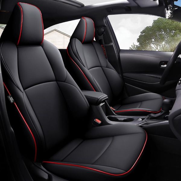 Capa de assento de carro personalizada para Toyota Select Corolla Conjunto de capas de carros com detalhe de trilha de pneu Styling Protetor de assento automotivo Acesso interno262P