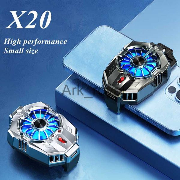 Outros acessórios para celular X20 Plating Mobile Phone Dual Gear Adjustment Semductor Radiator for PUBG GOK LOL Game Cooler for IPhone Android Cooling Fan J230720