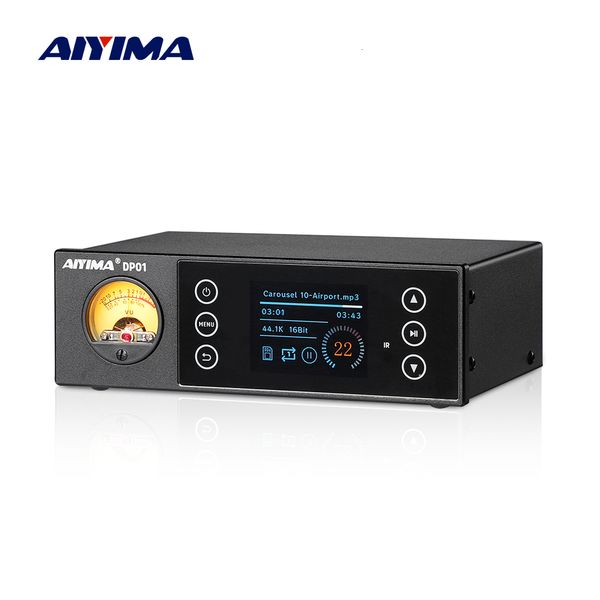 Kopfhörer Ohrhörer AIYIMA Audio DP01 Digitalplayer USB-Vorverstärker OLED Verlustfreie MP3-Musik Koaxialer optischer DSP256-Decodierungsvorverstärker 230719
