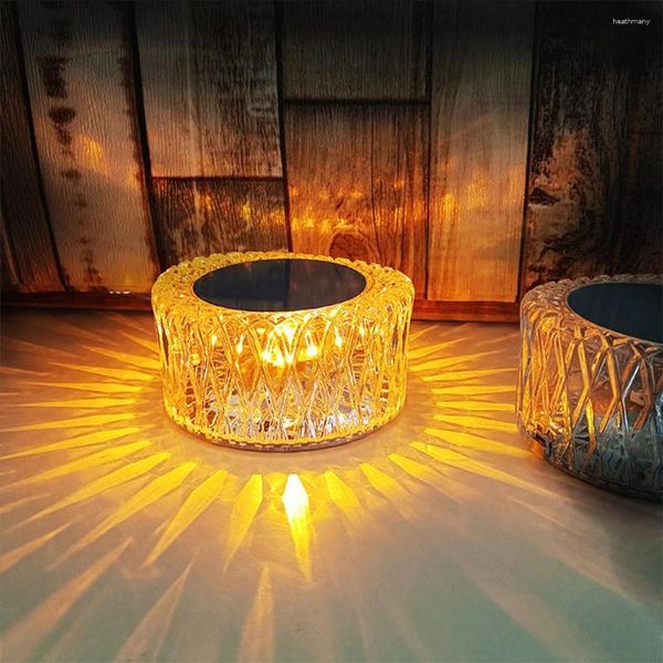 Luzes noturnas Candeeiro de mesa de cristal quarto decorativo mesa bar atmosfera luz romântico ninho de pássaro cabeceira