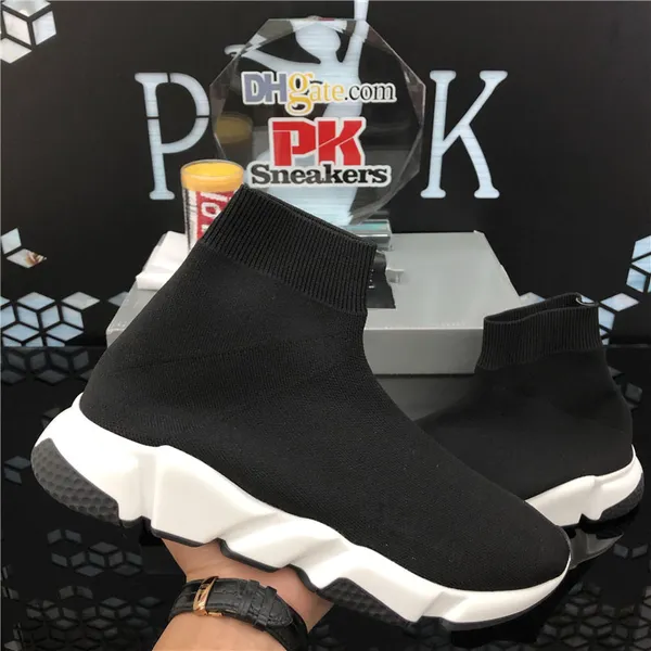 Paris Socke Freizeitschuhe Männer Frauen Plate-Forme Designer-Sneaker Slip-On Speed Trainer Schwarz Weiß Luftsohle Outdoor-Sneaker Mode Atmungsaktive Plateaustiefel Schuh