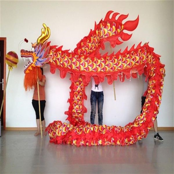 Brand New Chinese Spring Day Stage Wear rosso DRAGON DANCE ORIGINAL Folk Festival Celebration Costume Cultura tradizionale Abbigliamento th240j