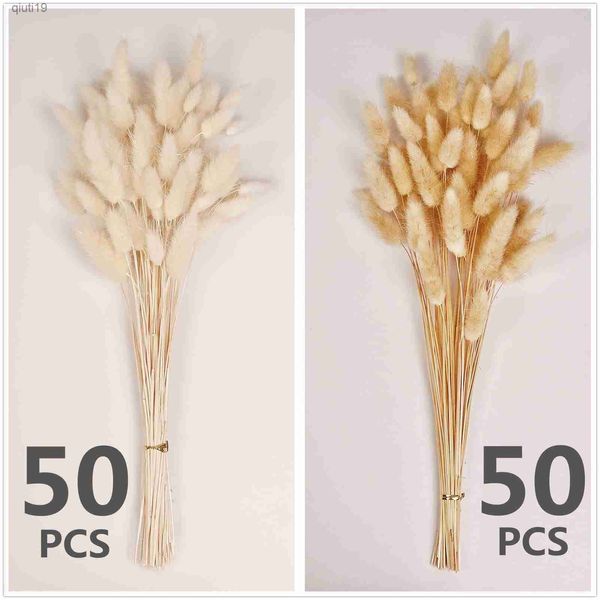 Fiori secchi 100PCS Bunny Tails Fiori secchi Boho Table Decor Dry Pampas Bouquet di erbe per matrimoni Home Rustic Party Baby Shower Decorazioni R230720