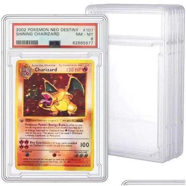 Andere Spielzeuge Badezimmerablagen Fußball Basketball Graded Hockey Sportkartenhalter Yugioh Pocket Name Card Tcg Game Slab Box 230504 Dro Dh26H