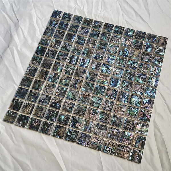 Madre di Pearl Shell Tile Tile Natural Green Color Abalone per Colonna a parete Border Tile #MS100228K