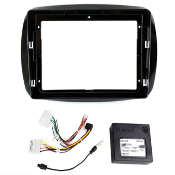 Smart Fortwo için 9 inç Araba Fasya Radyo Paneli (BR451) 2007-2010 Dash Kit Kurulum Facia Console Çember 9inch Adaptör Plakası Trim