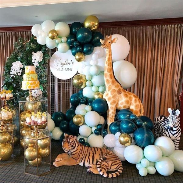 108pcs Palloncini animali Kit ghirlanda Jungle Safari Forniture per feste a tema Bomboniere Bambini Ragazzi Festa di compleanno Baby Shower Decoration2644