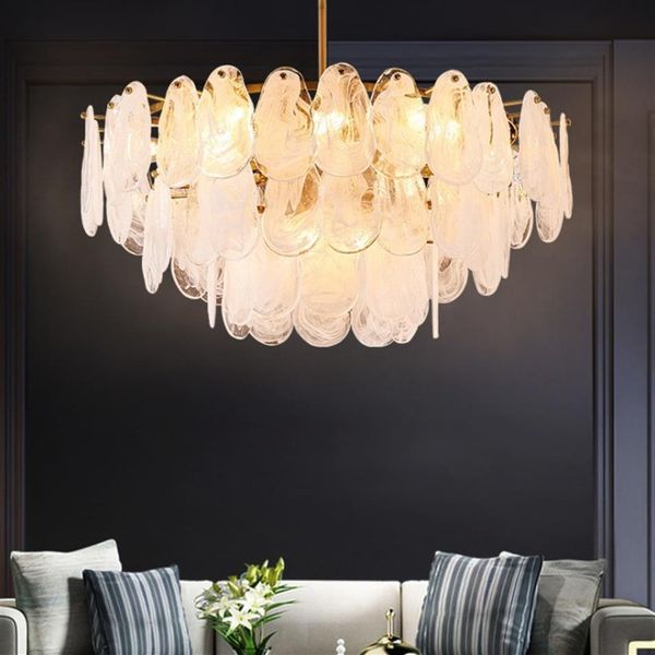 Illuminazione lampadari di cristallo francese Lampade soggiorno struttura bianca villa luce moderna sala da pranzo di lusso luci decorative2542