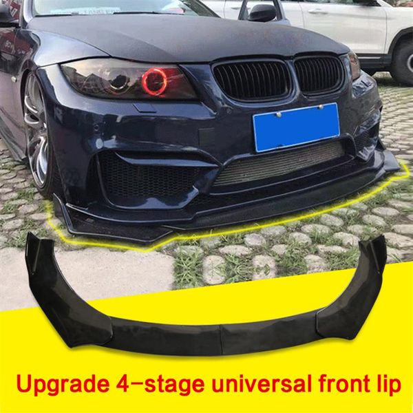 Novo pára-choque dianteiro universal ajustável divisor lábio corpo kit spoiler difusor lábio para BMW Benz Audi VW Subaru Honda275W