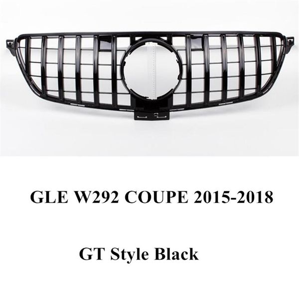 1 шт в стиле GT Black Front Racing Grill Grilles для GLE W292 Coupe ABS Silver Mesh Grille225B