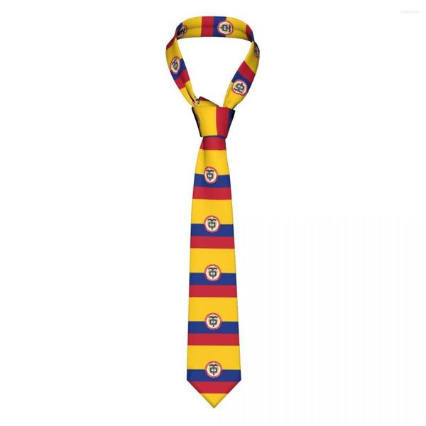 Papillon Cravatta da uomo Slim Skinny Flag Of The President Colombia Cravatta Fashion Free Style Men Party Wedding