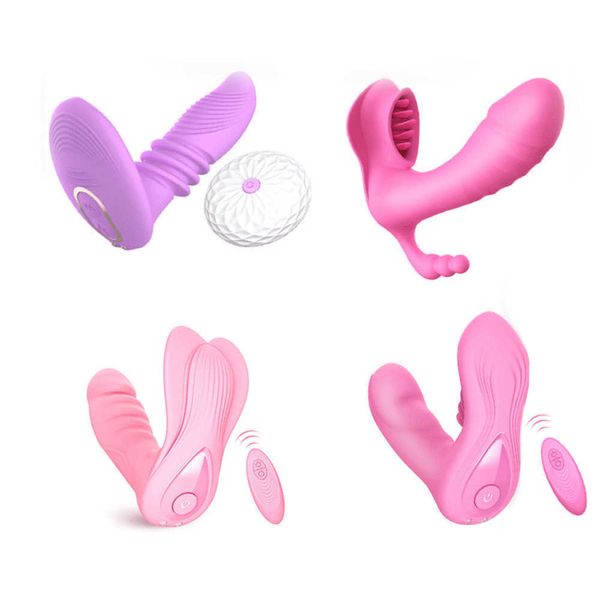 Brinquedos para adultos NXY Tibe Wears Butterfly Double Vibration Ovo de salto feminino Controle remoto sem fio Simulação Dispositivo de masturbação Brinquedos para adultos Produtos sexuais