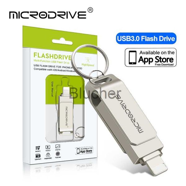 Schede di memoria USB Stick USB 30 Flash Drive OTG Pen Drive 128GB 64GB Micro USB Stick 30 per iPhone 12 ProiOSAndroid Pendrive x0720