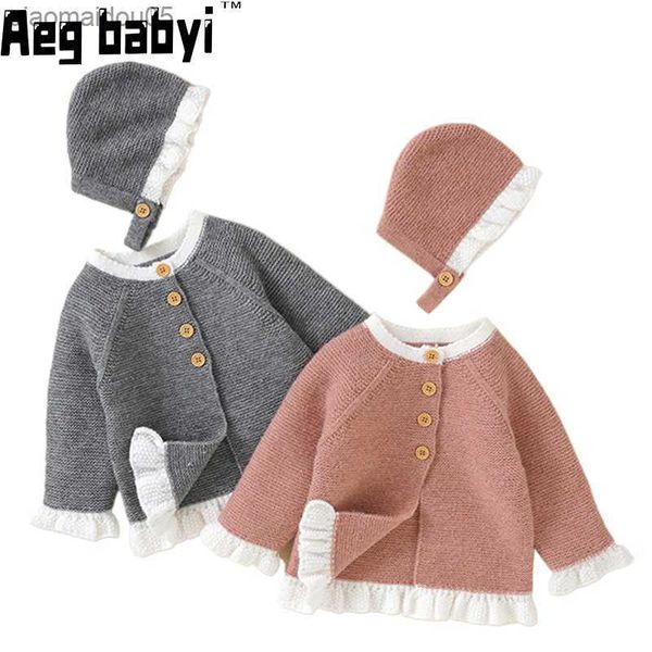 Baby Girl Sweater Cardigans Fashion осень зимний длинные рукавы новорожденные вязаные куртки малыш