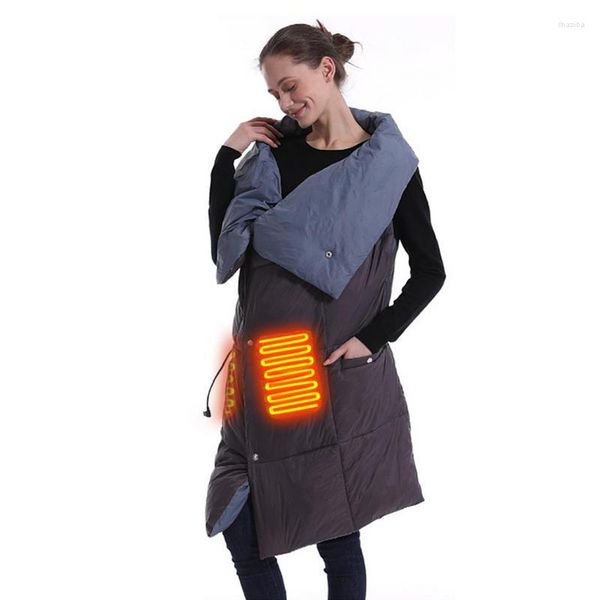Decken Heizdecke USB-Heizweste Elektrischer Schal Multifunktionaler Überwurf für Männer und Frauen Tragbares Lichtwei