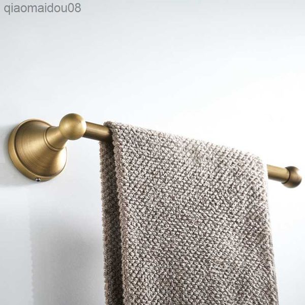 1pc Ottone Bronzo Portasciugamani Accessori per il bagno Antico Portasciugamani Asciugamani Bar Vintage Portasciugamani 29cm L230704