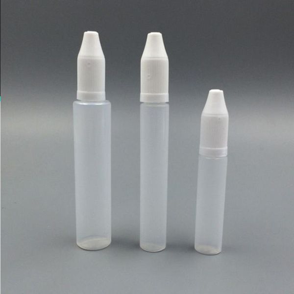 Atacado EUA Reino Unido UE AU Market 10ml 15ml 30ml Eye Drop Pen Bottles Plastic Translucent Eliquid Bottles with Long ChildProof Cap Rlkbe