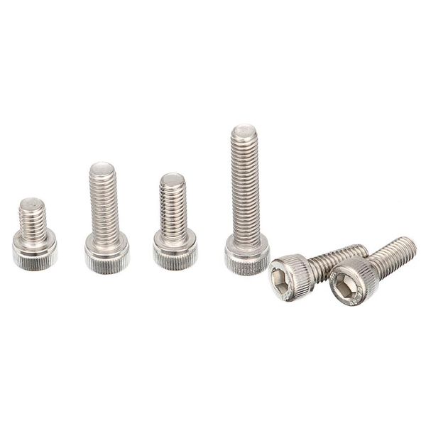 Inteiro 50 peças métrica M6 6 mm Hex Hexagon Socket Parafusos Allen Cap BOLTS SS Aço Inoxidável A2 Parafusos diâmetro 8 mm -100 mm278 w