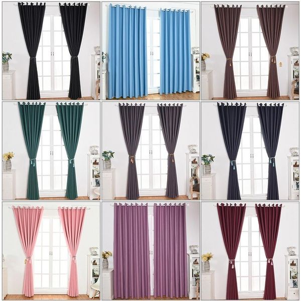 Cortinas blackout modernas para sala de estar cortinas de quarto para cortinas de tratamento de janela cortinas blackout sólidas com acabamento 272E