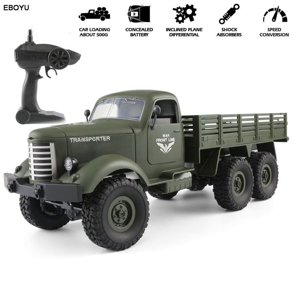 Auto elettrica RC Q60 RC 1/16 Camion 2 4G 6WD Off road Crawler Esercito militare Regalo per bambini Giocattolo per bambini per ragazzi RTR 230719