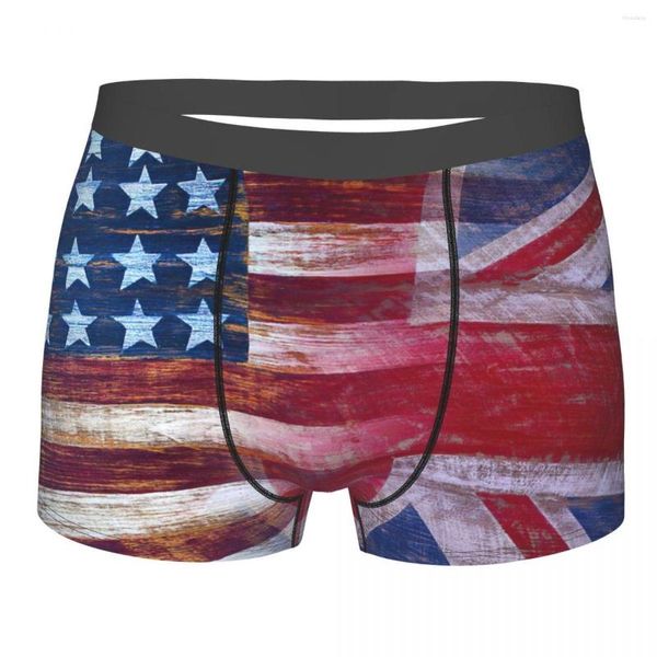 Unterhosen, amerikanische britische Flagge, Breathbale-Höschen, männliche Unterwäsche, bedruckte Shorts, Boxershorts