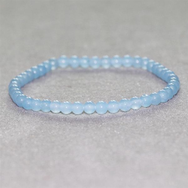 MG0041 Ganzes 4 mm Mini-Edelstein-Armband, natürliches blaues Jade-Armband für Frauen, handgefertigte Yoga-Mala-Perlen, Schmuck216n