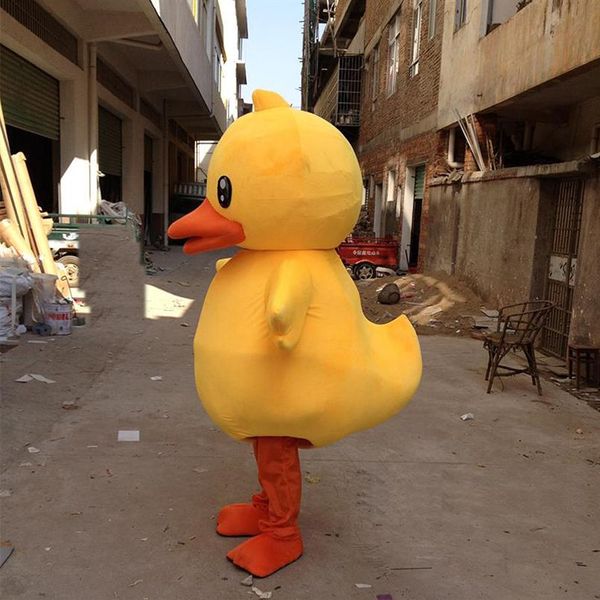 Traje de mascote de pato de borracha gigante de alta qualidade 2019, tamanho adulto, roupas de anime, maquiagem para festa, entrega 251S