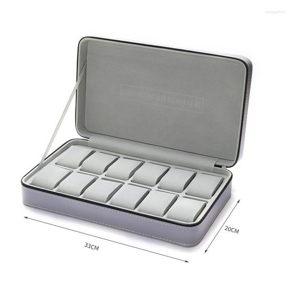 Uhrenboxen 6/10/12 Gürtel Koffer Organizer Tragbare Reißverschlusstasche Armbänder Herren- und Damen-Multifunktions-Displaybox