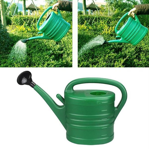 Equipamentos de rega Lata de 5L com alça em PP Boca longa Leve Fácil de limpar Com bico removível Grande capacidade Ferramentas de jardinagem Planta S217J