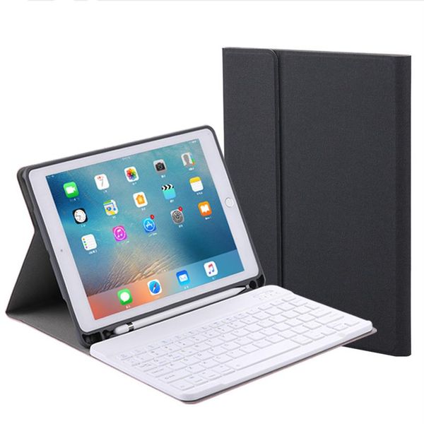 2017 2018 superschlanke, abnehmbare, kabellose ABS-Bluetooth-Tastatur-Lederhülle für iPad 10 2 Pro 10 5 11302e