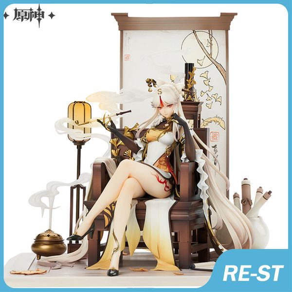 Anime Manga Popular Animation Games Genshin Impact Anime Figures Ningguang Chinese Cheongsam Pvc Action Figurine Collection Estátua Brinquedo