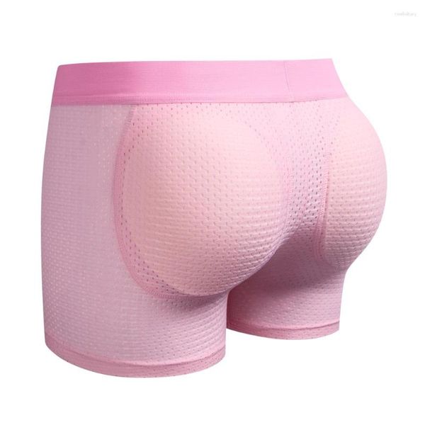 Cuecas masculinas sexy cuecas boxers push up cuecas masculinas acolchoadas quadril bupadded elástico calções de banho aprimoramento ou como roupa de banho