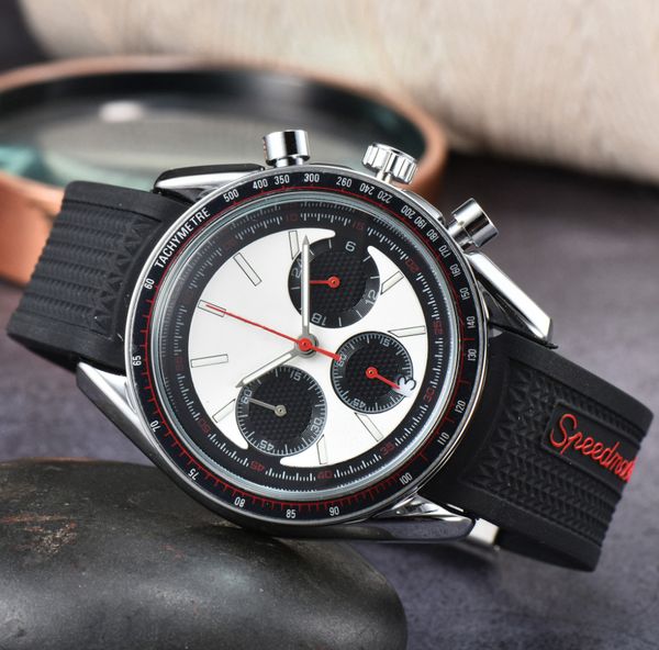 Top Watch New Men Watch Full Scale Working Quartz Watch High Quality Top Luxury Omeg Brand Timepiece Rubber Band Men Fashion