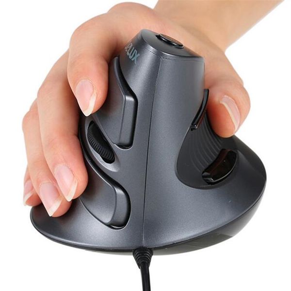 Delux M618 USB Wired Wireless Mouse ottico verticale ergonomico Mouse per computer Pulsanti regolabili 1600 DPI 5D con palmo rimovibile fo268S