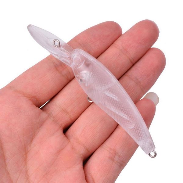 50pcs 9cm 6 2g de isca sem pintura de pesca de pesca em branco corpo DIY Crankbait Swimbait isca de isca falsa284l